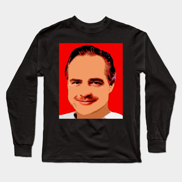 marlon brando Long Sleeve T-Shirt by oryan80